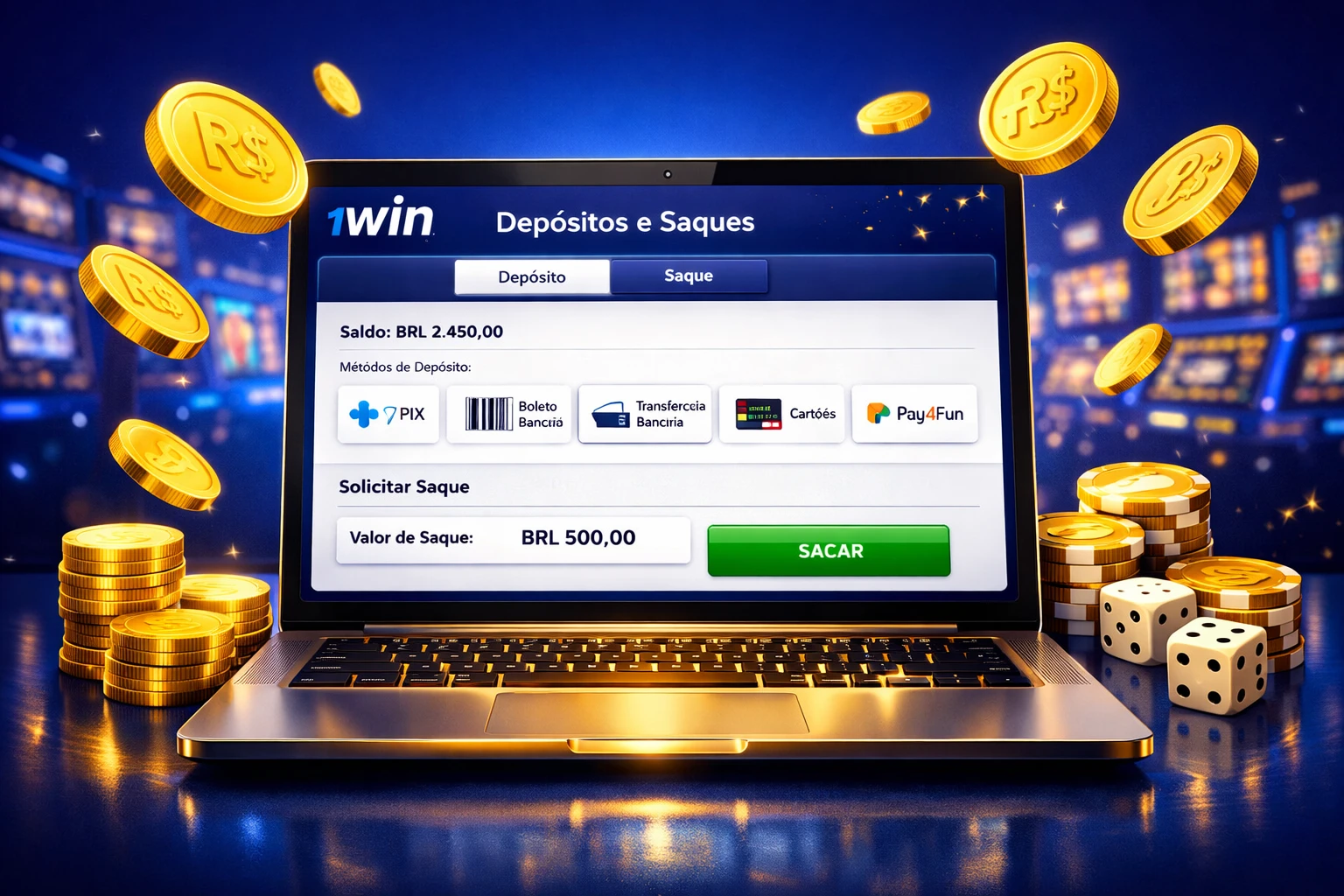 1Win Brasil - Guia completo de pagamentos, depósitos e saques no site oficial